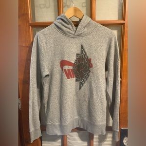 Nike Air Jordan gray hooded sweatshirt